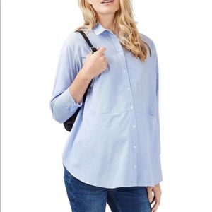 TopShop Jet Stripe Maternity Button Down